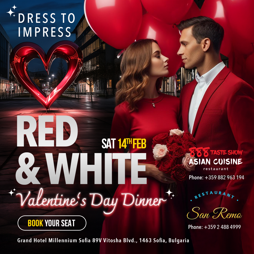 Red & White Valentine’s Dinner at 888